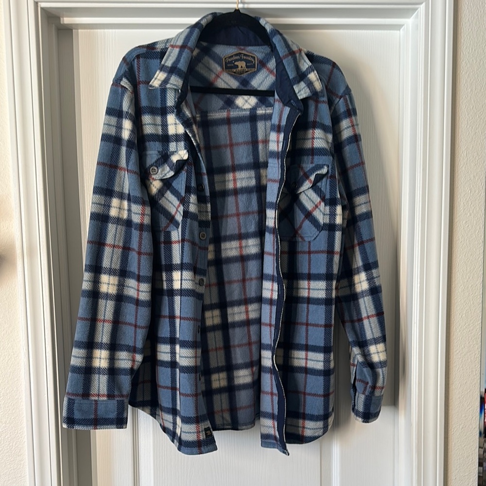 Blue Plaid Casual Button Down Shirt